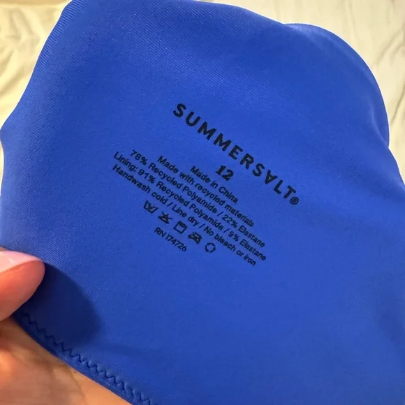 Summersalt One-Shoulder Blue Bikini top - Picture 7 of 8